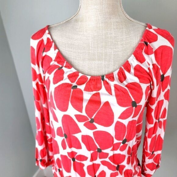OLD NAVY WOMEN'S ELASTIC WAIST AND ARM CUFFS SCOOP NECK TOP PINK SIZE SMALL - Picture 2 of 7